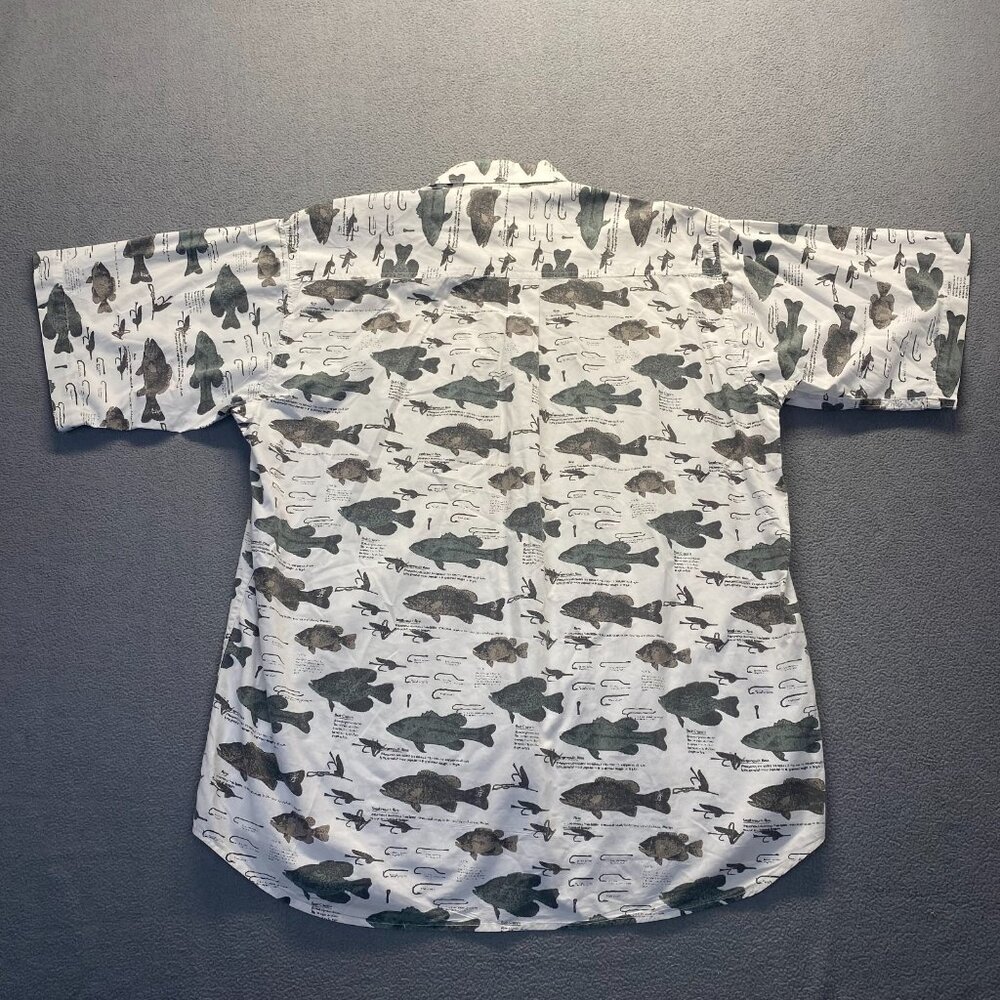 Men's Shirt Green Sailfish Swordfish fish Fishing Sportsman Short Sleeve XL - Picture 2 of 12